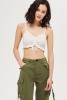 SL1470 Ex Chainstore Ruched Frill Bralet - Ivory x30